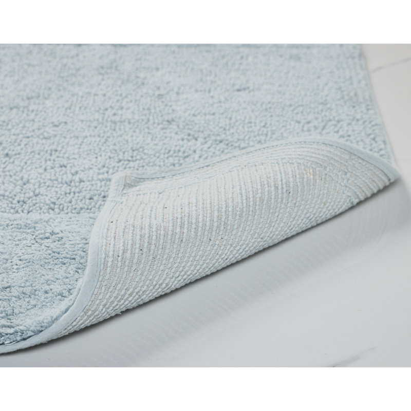 Makaylynn Premium 100% Cotton 2 Piece Bath Rug Sets with Non-Slip Backing, Machine Washable, Luxurious Solid Pattern Super Absorbent & Tufted Weave Bath Mat for Bathroom, Shower, and Tub