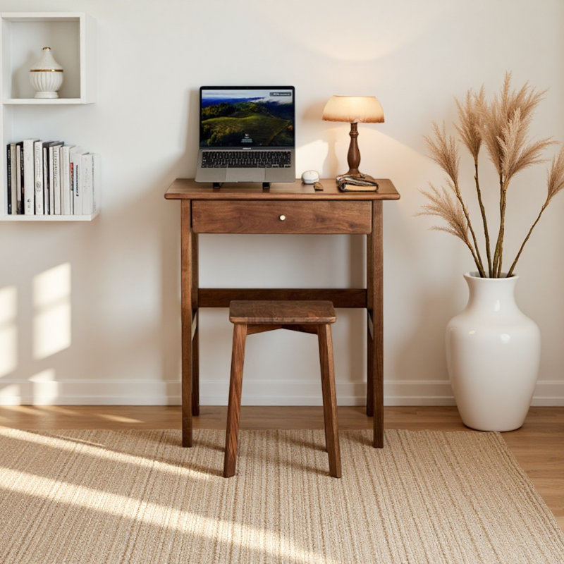 Black walnut minimalist small desk