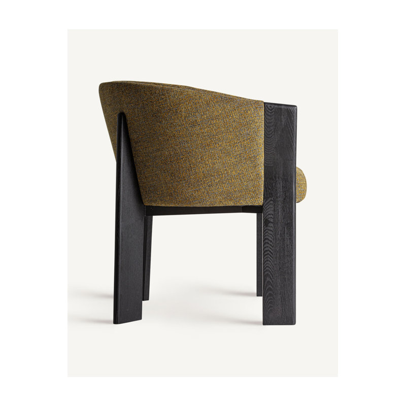 Nara Dining Chair, Yellow, Black