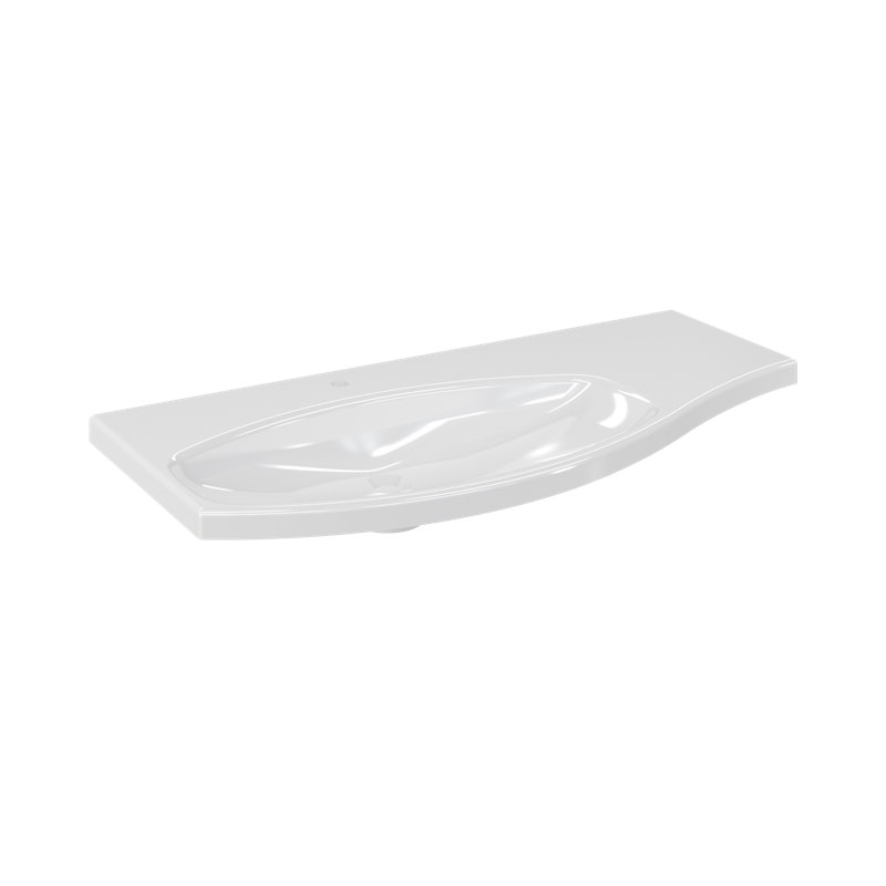Ebern Designs Trejo 1110mm L x 400mm W White Polyglomerate Specialty Sink