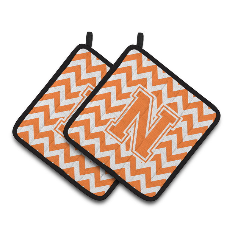 Poignée à chevrons, Orange/Blanc, N