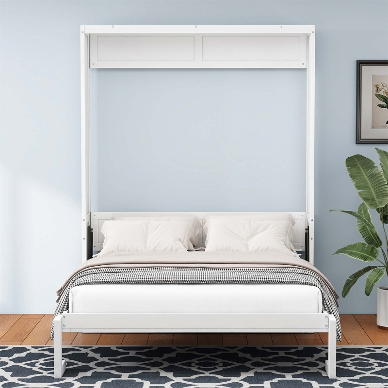 Versatile Murphy Bed with Desk Combo for Home and Office Use, Queen