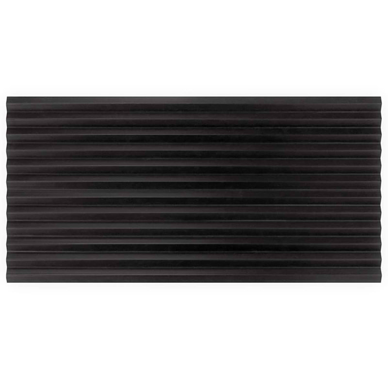 Stonework Black Jade 12x24 Marble Tile, Peak 3D Satin