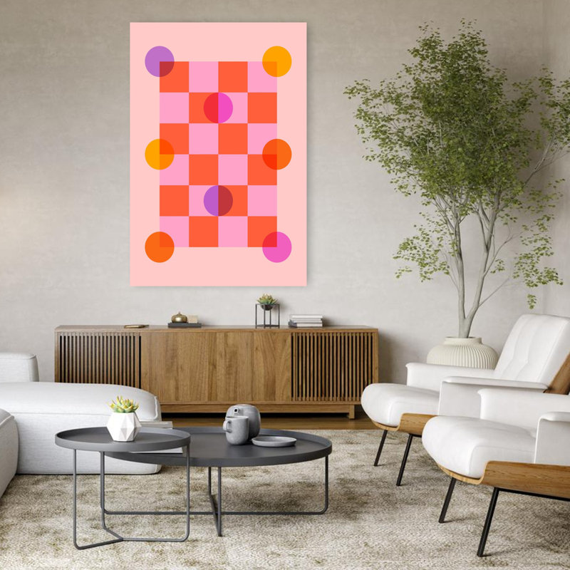 Art mural moderne coloré, H 48 po x l 32 po
