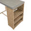 Ensemble de bar en osier d'extérieur 5 pièces avec tablettes de bar Bogovic-252877506
