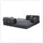 Canapé-lit convertible, tissu mélangé deux tons, canapé-lit pliant avec cadre de forme fixe pour le salon et la chambre à coucher-818144971