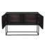 Petite console Zurich, noyer ébène avec acier