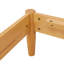 Structure de lit simple en bois massif Mid Century avec support en lattes de bois, naturel-1904663222-1904663221