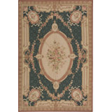 Fine Needlepoint Wool Oriental Area Rug