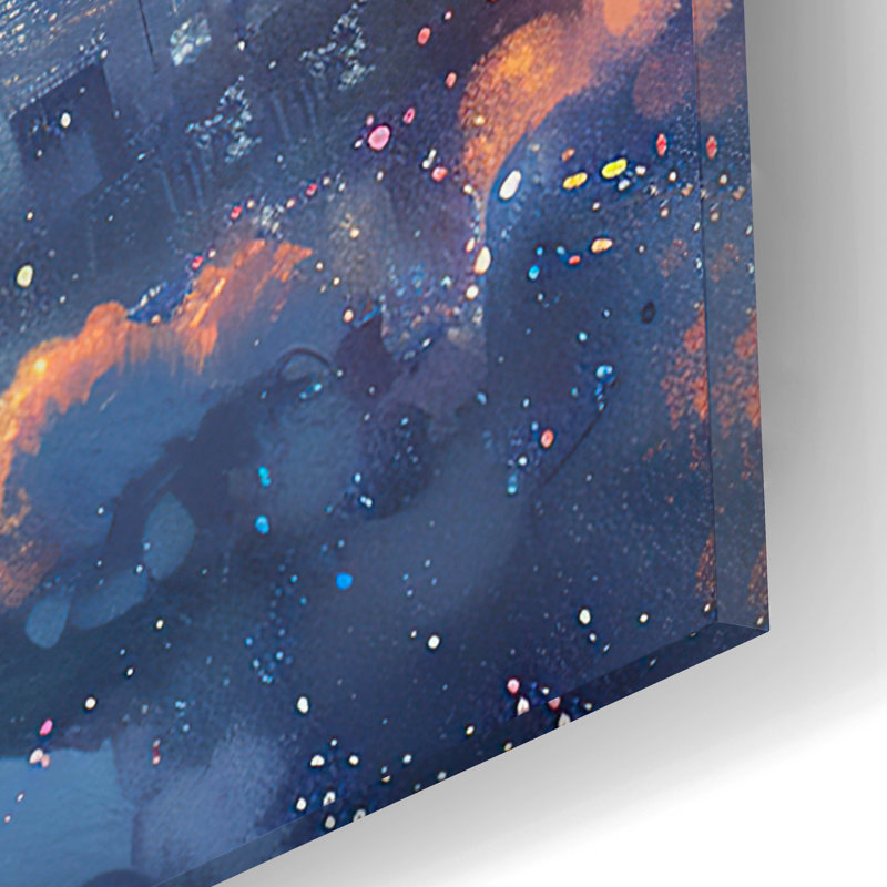 «Flying Turtle» par Momart, art mural en verre acrylique, H 12 po x l 16 po x P 0,13 po