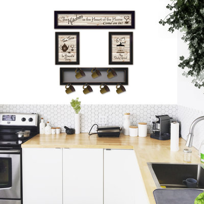 Ensemble de 4 décorations murales de cuisine