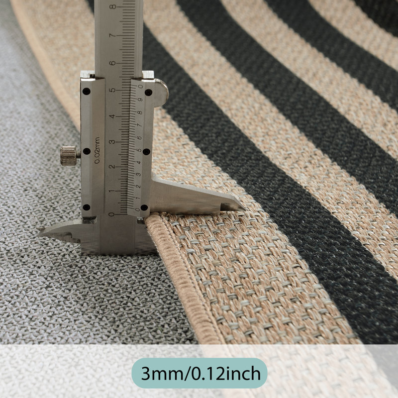 Tapis d'extérieur à motif géométrique lavable Govan, Rectangle 4pi x 6 pi