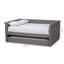 Lit de jour double / double rembourré avec couchette Jaila en gris, H 37,48 po x l 86,22 po x L 57,09 po-341943721-341943722
