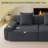 Corduroy Modern Compressed Block Sectional Couch-661118728