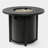Circular propane pit table with lava rock