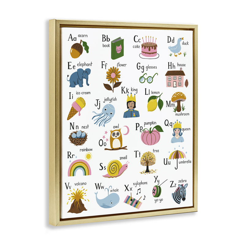 Cadre flottant amusant illustré par Bex Morley Design, H 21 po x l 17 po, Cadre flottant métallique doré