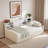 Upholstered Daybed With Storage Shelves And 2 Drawers-1984590215