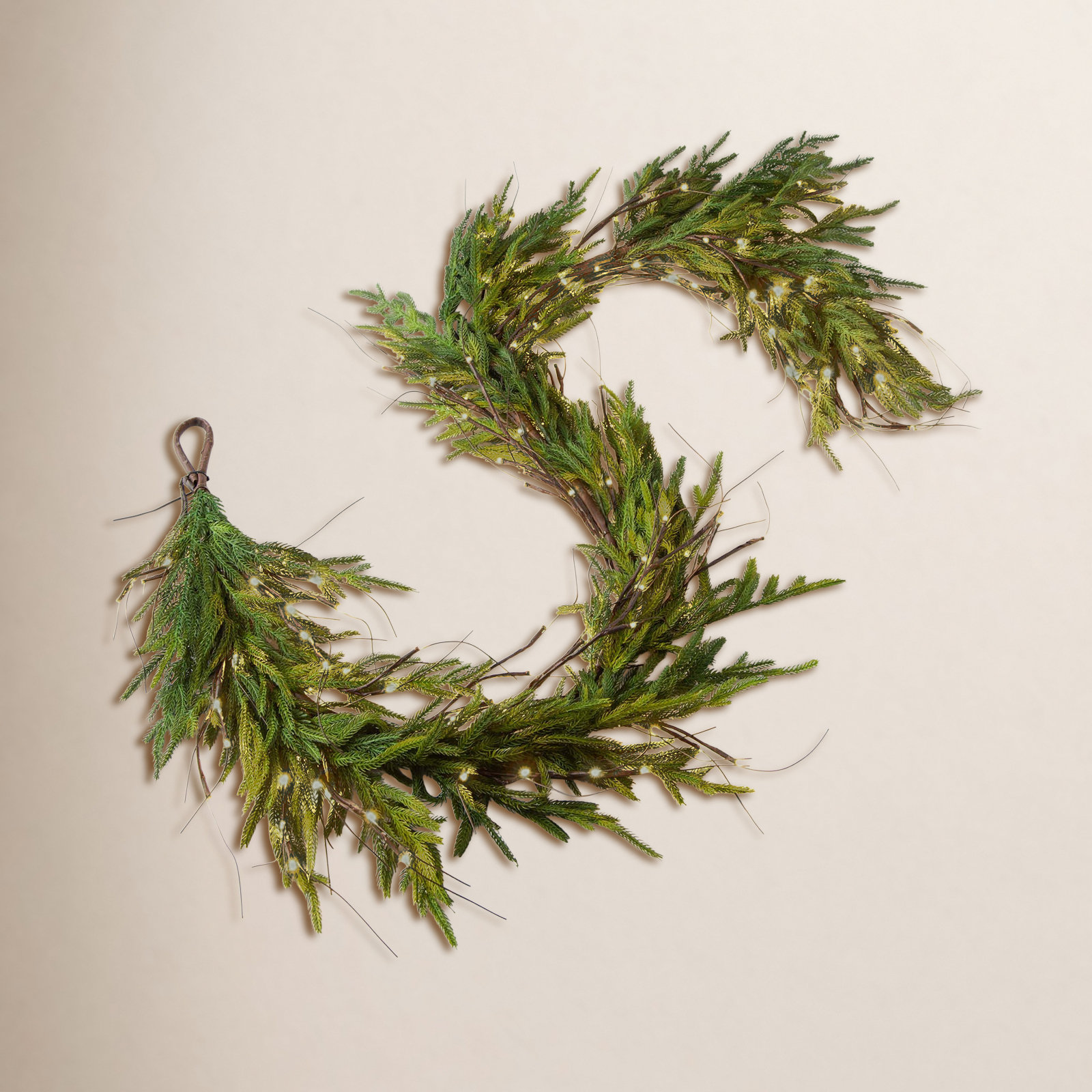 84'' in. Lighted Faux Garland