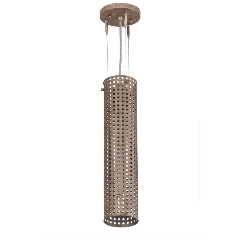Luminaire suspendu cylindrique unique à 1 lumière
