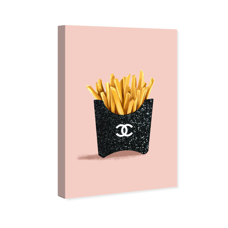 " French Fries Blush ", Wrapped Canvas, 36" H x 24" W x 1.5" D
