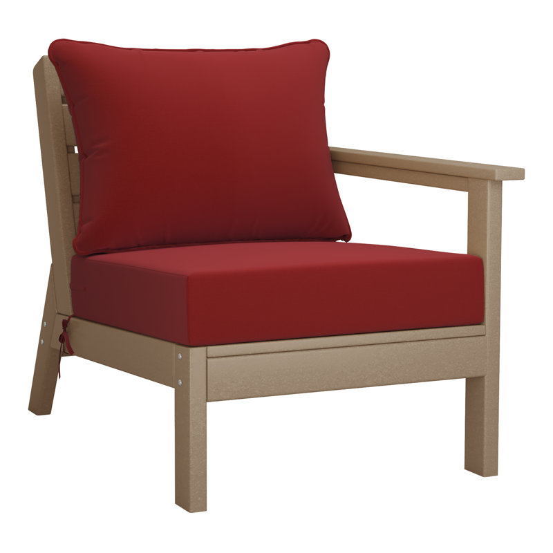 Ensemble de sièges profonds avec coussins, Red, Light Brown