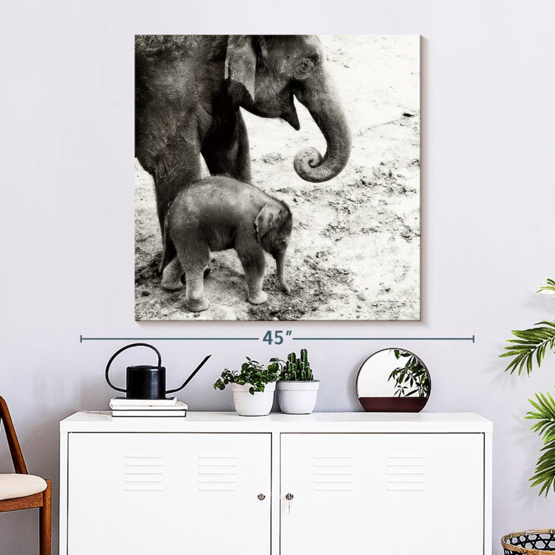 Brampt, mère et fille, éléphant