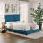 Boyd Sleep Calais Upholstered Linen Platform Bed, Adjustable Height Headboard, No Box Spring Required-82004640-82004641