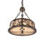 36" Long Winter Pine Oblong Inverted Pendant