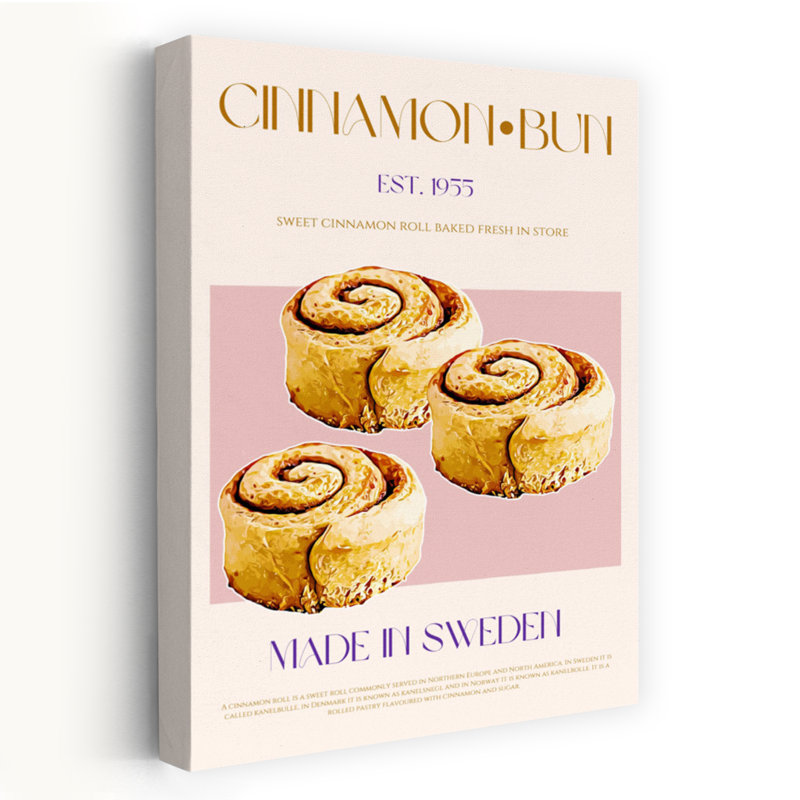 Swedish Cinnamon Buns by Nazma Khokhar - Wrapped Canvas Print, 45.72 cm H x 30.48 cm W