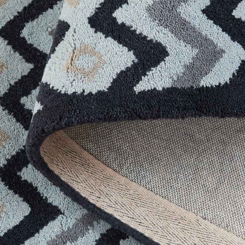 Zeinoun Hand Tufted Wool Chevron Rug, Rectangle 8' x 10'