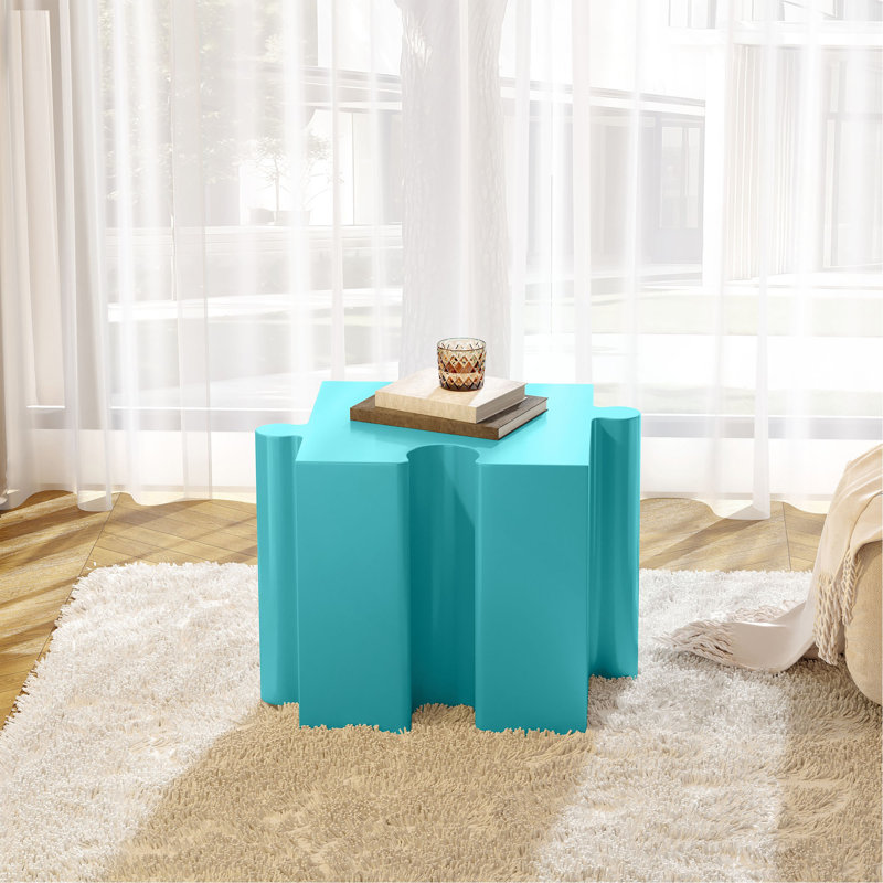 Table d'appoint casse-tête, table modulaire à bord concave MGO, Bleu pâle