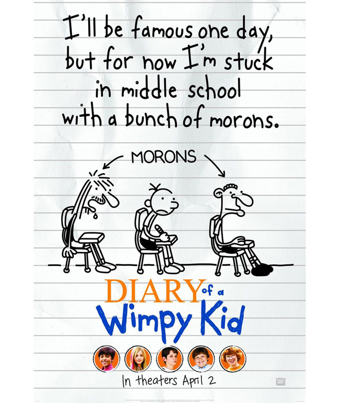 Diary of a Wimpy Kid, H 24 po x l 16 po
