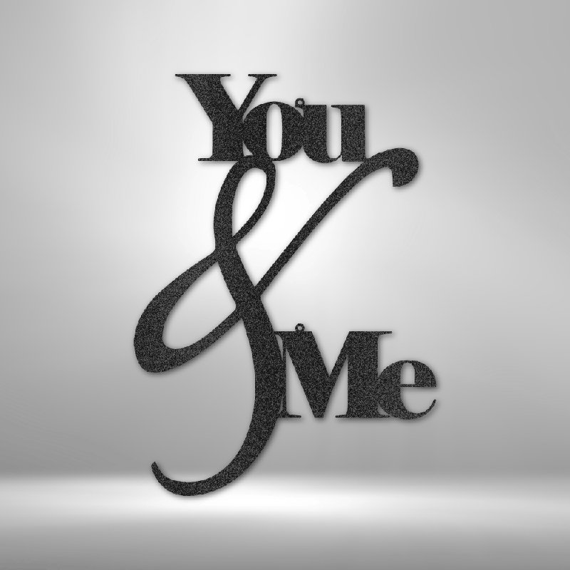 You and Me Quote, Noir, H 14,25 po x l 14,5 po x P 0,5 po