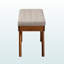 Banc de salle à manger rembourré en bois gris clair Ismail H 17,57 po x l 41,18 po x P 15,14 po Ismail
