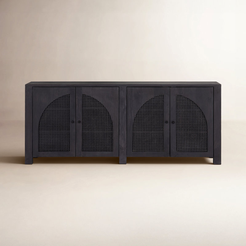 Tilda Sideboard, 33"H x 78"W x 18"D, Black Wash Mango