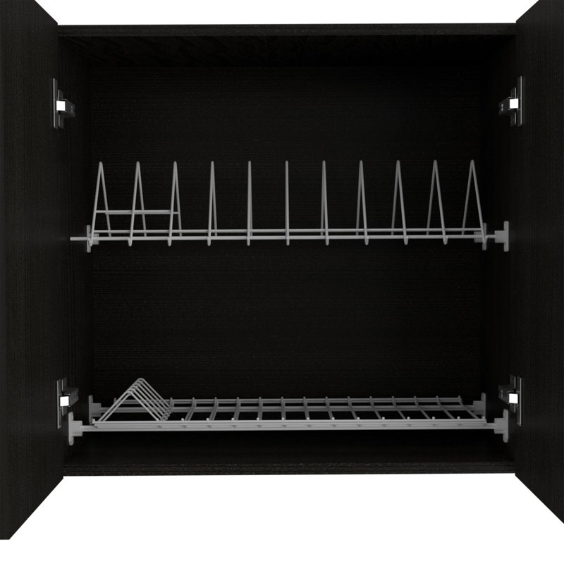 Armoire murale, porte double, Noir