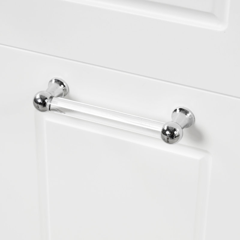 White 24" Freestanding Bathroom Vanity with Glass Door and Storage