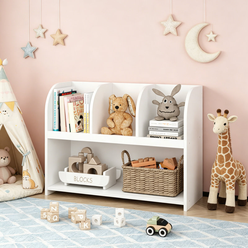 Bibliothèque pour enfants avec 4 compartiments