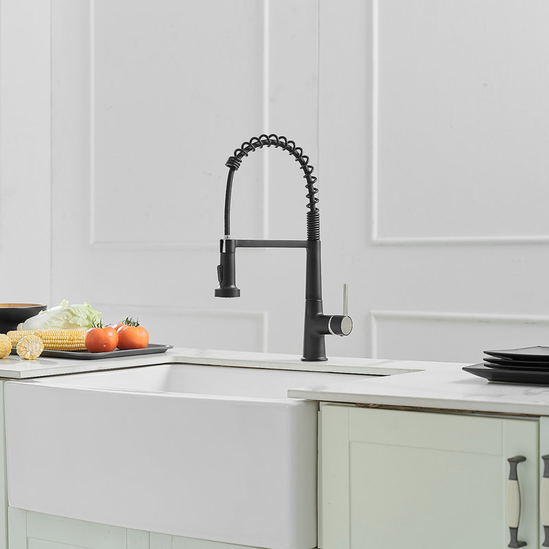 Robinet de cuisine sans contact, robinet de cuisine intelligent automatique mains libres, Noir