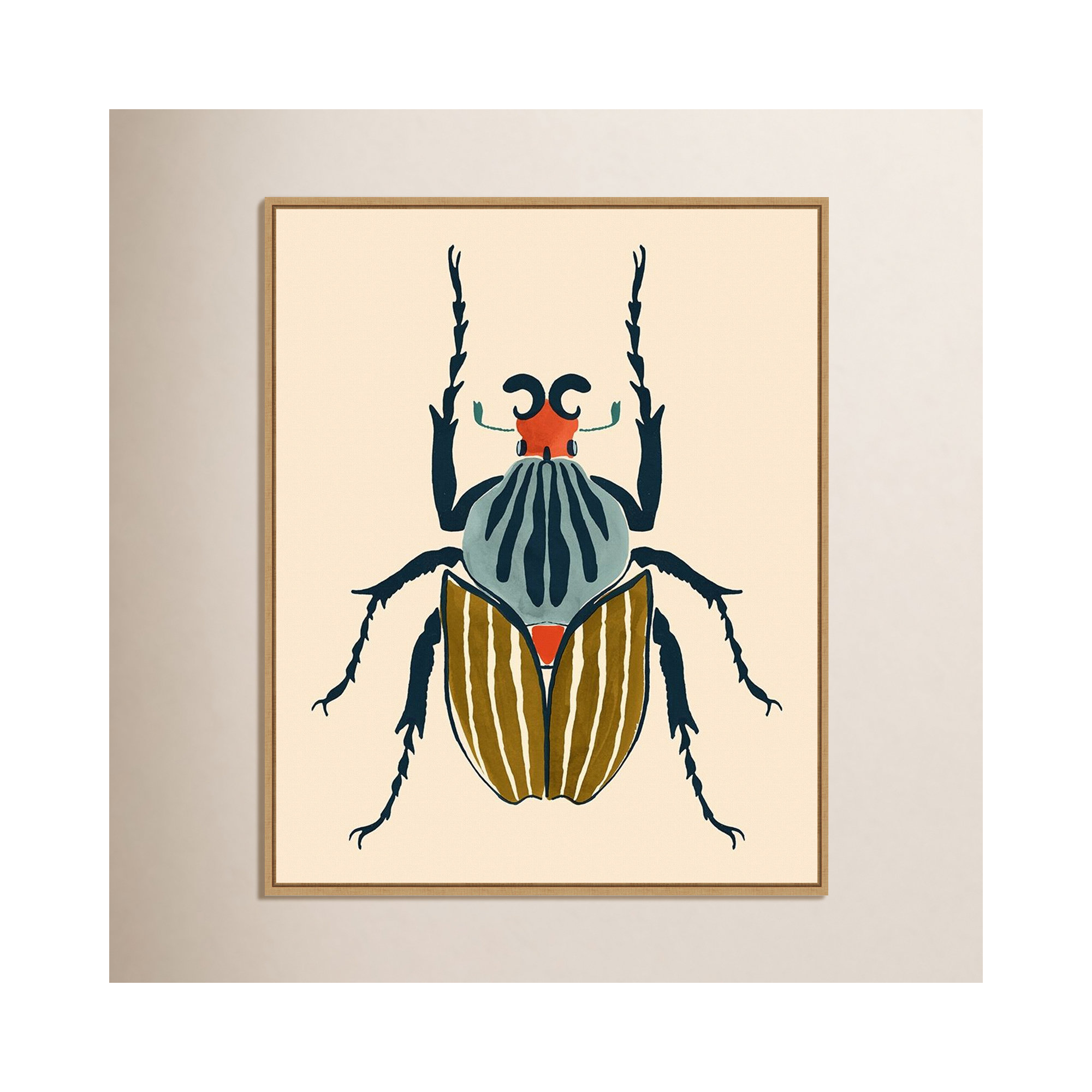 Beetle Bug I by Victoria Barnes, 28" H x 23" W  x 2" D