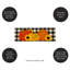 Tapis d'entrée antidérapant Sairam 28 po x 9 po