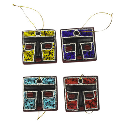 3.1'' Handmade Wood Holiday Shaped Ornament