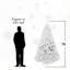Arbre de Noël blanc 7 pi avec fil mémoire, arbre articulé en PVC 1064 pointes-1526887543