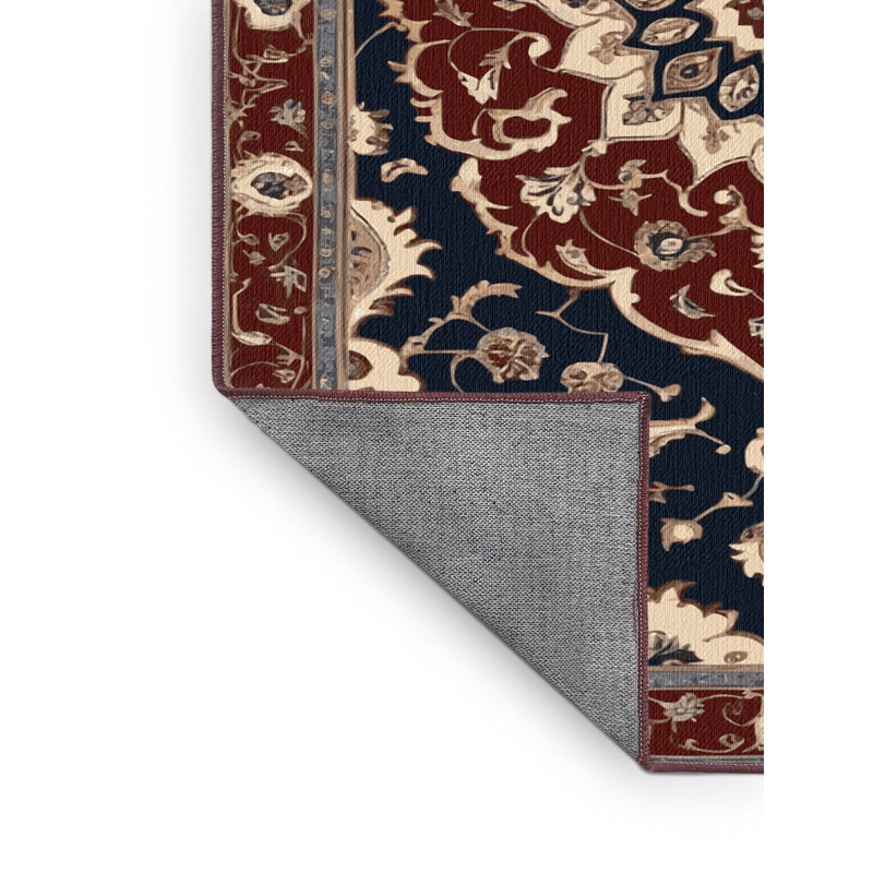 Tapis brun lavable à la machine, Rond 4 pi