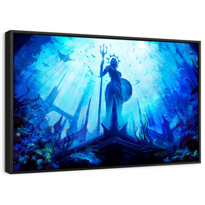 Underwater Amphitrite Statue Canvas Print