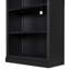 Bibliothèque à 5 espaces de rangement, bois massif, tablettes réglables, DEL, noir pour bibliothèque haute 83,75 ", crayon