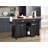 Kitchen Island With Rubber Wood Countertop-474447929