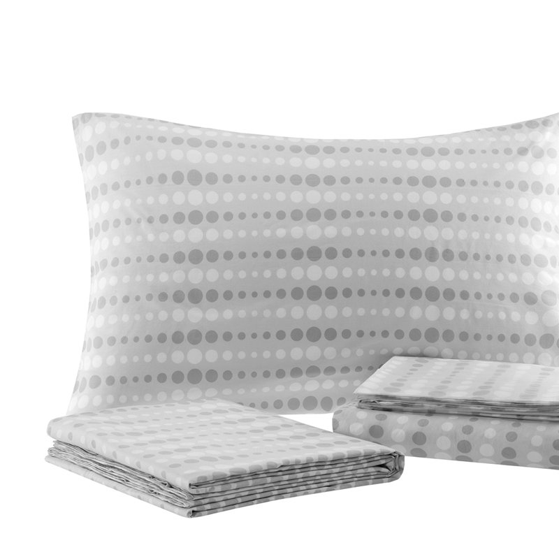 Gray Microfiber California King 7-Piece Comforter Set