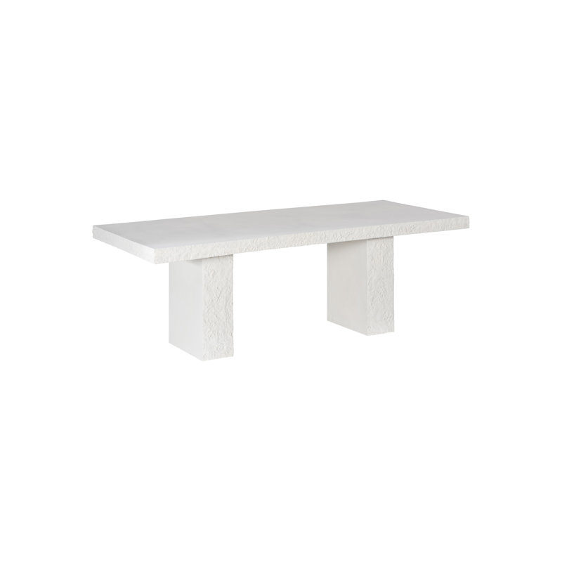 Robusto Dining Table, White Stone