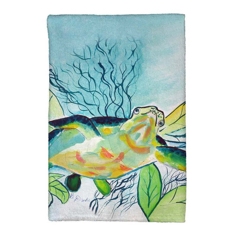 Serviette à main sourire sea tortue